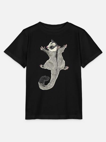Kurzkopfgleitbeutler Sugar Glider - Stanley/Stella Kinder T-Shirt MINI CREATOR  - Schwarz