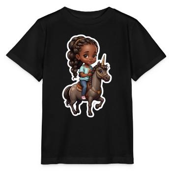 Idée cadeau Noël enfant - T-shirt bio MINI CREATOR Stanley/Stella Enfant - noir - Devant - Mikhail (115cm)