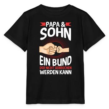 Papa Sohn Vater Familie Geschenk - Stanley/Stella Kinder T-Shirt MINI CREATOR  - Schwarz - Vorne - Mikhail (115cm)