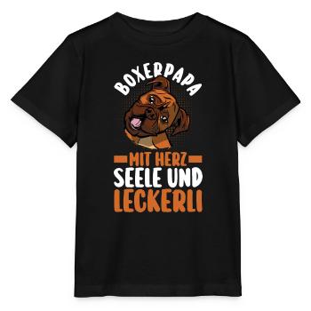 chien chien papa boxeur allemand papa boxeur allemand - T-shirt bio MINI CREATOR Stanley/Stella Enfant - noir - Devant - Mikhail (115cm)