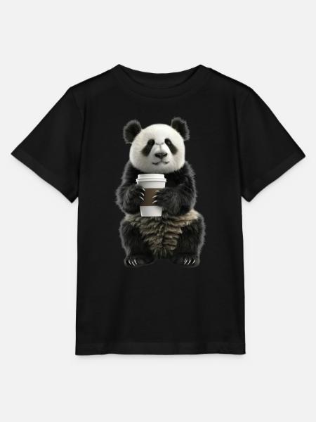 Panda - Stanley/Stella Kinder T-Shirt MINI CREATOR  - Schwarz