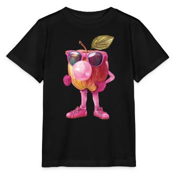 Apfel - Stanley/Stella Kinder T-Shirt MINI CREATOR  - Schwarz - Vorne - Mikhail (115cm)