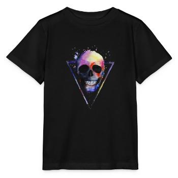 Grunge Schädel - Stanley/Stella Kinder T-Shirt MINI CREATOR  - Schwarz - Vorne - Mikhail (115cm)