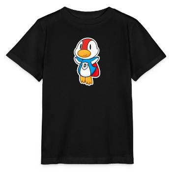 Fliegende Super-Ente hat Superkräfte - Stanley/Stella Kinder T-Shirt MINI CREATOR  - Schwarz - Vorne - Mikhail (115cm)