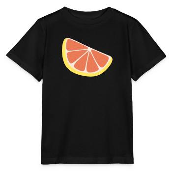 Tranche de pamplemousse - T-shirt bio MINI CREATOR Stanley/Stella Enfant - noir - Devant - Mikhail (115cm)