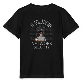 Network Security - IT - Computer - Netzwerk - Stanley/Stella Kinder T-Shirt MINI CREATOR  - Schwarz - Vorne - Mikhail (115cm)