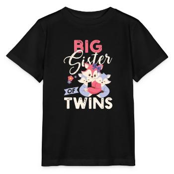 Big sister of twins big sister of twins - Stanley/Stella MINI CREATOR Kids’ T-Shirt - black - Front - Mikhail (115cm)