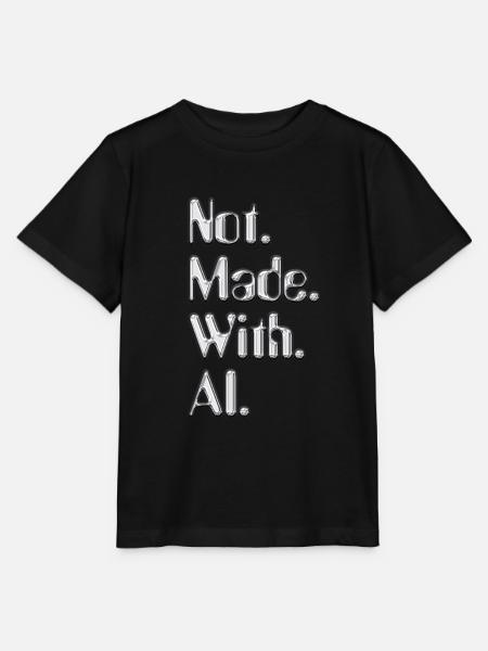 Not.Made.With.AI. - Chrom - Stanley/Stella Kinder T-Shirt MINI CREATOR - Schwarz