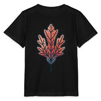 Rustic Autumn Leaf Illustration - Stanley/Stella MINI CREATOR Kids’ T-Shirt - black - Front - Mikhail (115cm)