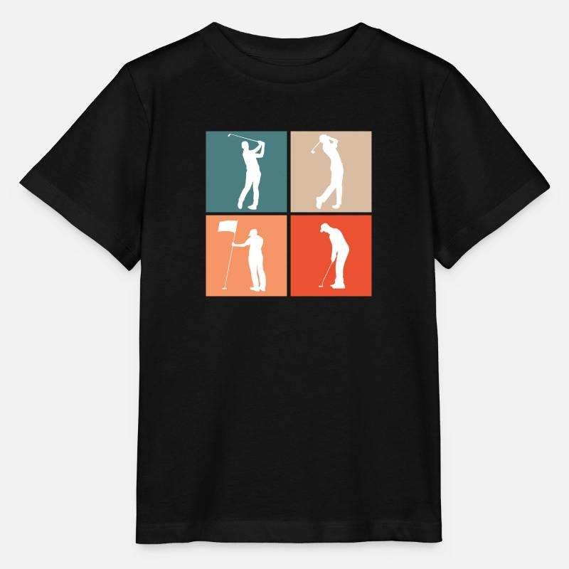 Golf Golf golfers - Stanley/Stella MINI CREATOR Kids’ T-Shirt - black