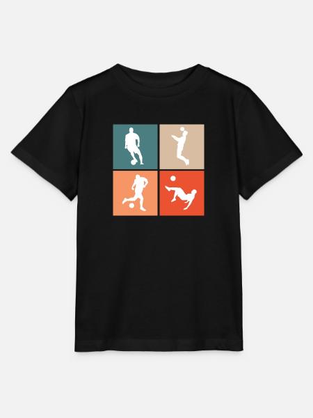 Fußball Fußballer - Stanley/Stella Kinder T-Shirt MINI CREATOR - Schwarz