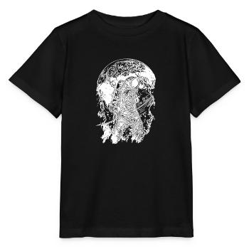 Astronaute au clair de lune - T-shirt bio MINI CREATOR Stanley/Stella Enfant - noir - Devant - Mikhail (115cm)