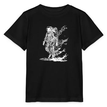 Astronaut im Sonnensturm Mondstaub Nebel - Stanley/Stella Kinder T-Shirt MINI CREATOR  - Schwarz - Vorne - Mikhail (115cm)