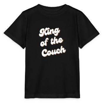 King of the Couch - couch lover. Lazy and proud - Stanley/Stella MINI CREATOR Kids’ T-Shirt - black - Front - Mikhail (115cm)