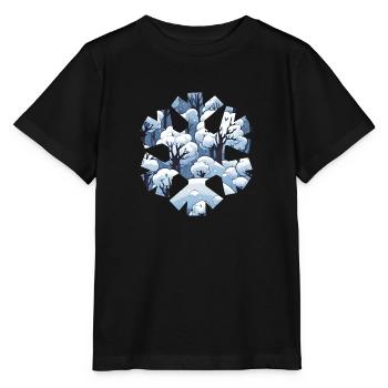 Snowy Geometric Forest - Stanley/Stella MINI CREATOR Kids’ T-Shirt - black - Front - Mikhail (115cm)