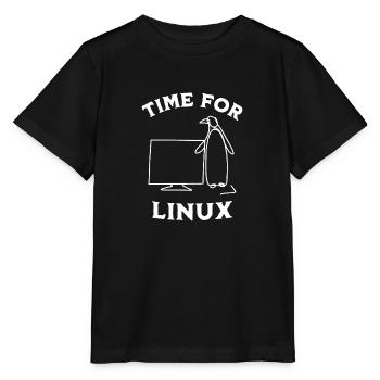 Time for Linux and Open Source Software - Stanley/Stella MINI CREATOR Kids’ T-Shirt - black - Front - Mikhail (115cm)