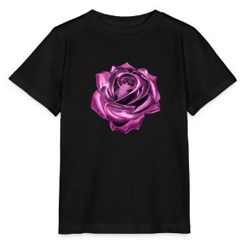 Rose, Pink, Metal, Metallic - Stanley/Stella MINI CREATOR Kids’ T-Shirt - black - Front - Mikhail (115cm)
