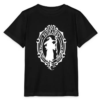 Wizard-RPG für Rollenspieler - Stanley/Stella Kinder T-Shirt MINI CREATOR  - Schwarz - Vorne - Mikhail (115cm)