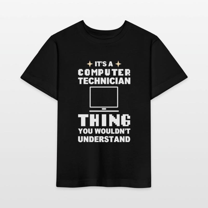 Lustiger Computerfreak Computertechniker Stanley/Stella Kinder T-Shirt MINI CREATOR 