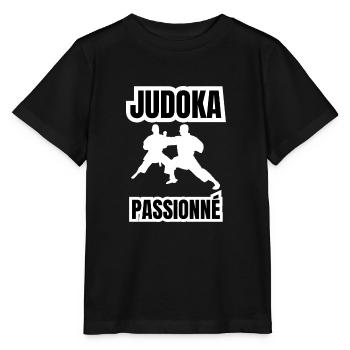 judoka passionné - T-shirt bio MINI CREATOR Stanley/Stella Enfant - noir - Devant - Mikhail (115cm)
