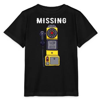Missing Pay Phone Retro Missing Pay Phone Funny - Stanley/Stella MINI CREATOR Kids’ T-Shirt - black - Front - Mikhail (115cm)