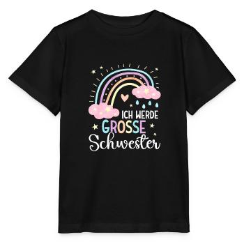 Big Sister Ich werde große Schwester 2025 - Stanley/Stella Kinder T-Shirt MINI CREATOR  - Schwarz - Vorne - Mikhail (115cm)