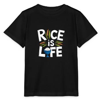 Rice is life funny Reis Design - Stanley/Stella MINI CREATOR Kids’ T-Shirt - black - Front - Mikhail (115cm)