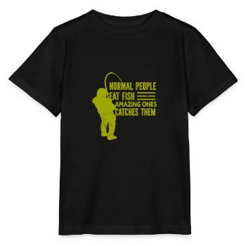 Angler Angelhaken Angelrute Sportfischer - Stanley/Stella Kinder T-Shirt MINI CREATOR  - Schwarz - Vorne - Mikhail (115cm)