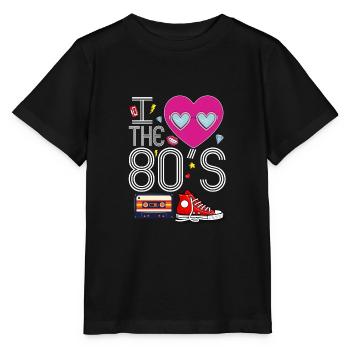 I Heart The 80's - T-shirt bio MINI CREATOR Stanley/Stella Enfant - noir - Devant - Mikhail (115cm)