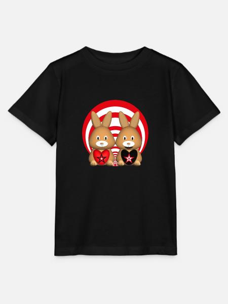 Hasen Liebe mit Herzen. - Stanley/Stella Kinder T-Shirt MINI CREATOR - Schwarz