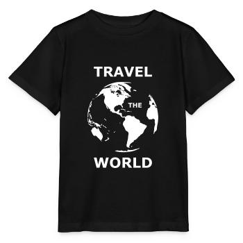 Voyage dans le monde voyage vacances voyage vacances d'été - T-shirt bio MINI CREATOR Stanley/Stella Enfant - noir - Devant - Mikhail (115cm)