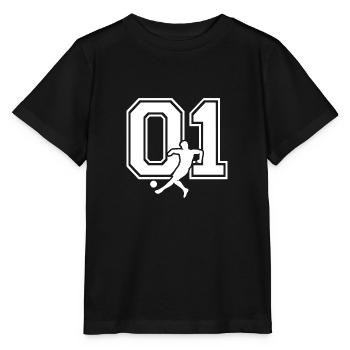 Soccer Number 01 Soccer Player - Stanley/Stella MINI CREATOR Kids’ T-Shirt - black - Front - Mikhail (115cm)