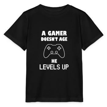 Gamer Funny Sayings Lifestyle Gaming - T-shirt bio MINI CREATOR Stanley/Stella Enfant - noir - Devant - Mikhail (115cm)