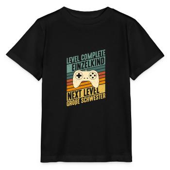 Terminer la grande soeur de niveau suivant pour enfant unique - T-shirt bio MINI CREATOR Stanley/Stella Enfant - noir - Devant - Mikhail (115cm)