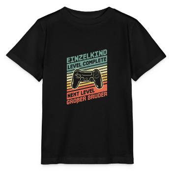 Complete Einzelkind Next Level Großer Bruder - Stanley/Stella Kinder T-Shirt MINI CREATOR  - Schwarz - Vorne - Mikhail (115cm)