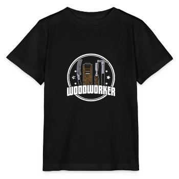 carpenter carpentry carpentry woodworker profession - Stanley/Stella MINI CREATOR Kids’ T-Shirt - black - Front - Mikhail (115cm)