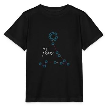 Sternzeichen Fische Konstellation - Stanley/Stella Kinder T-Shirt MINI CREATOR  - Schwarz - Vorne - Mikhail (115cm)