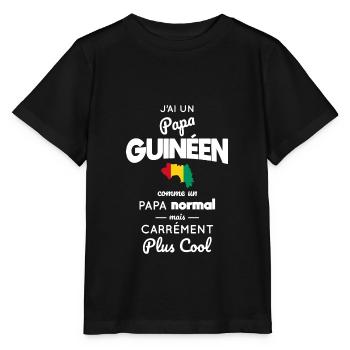 J'ai un papa Guinéen plus cool - T-shirt bio MINI CREATOR Stanley/Stella Enfant - noir - Devant - Mikhail (115cm)