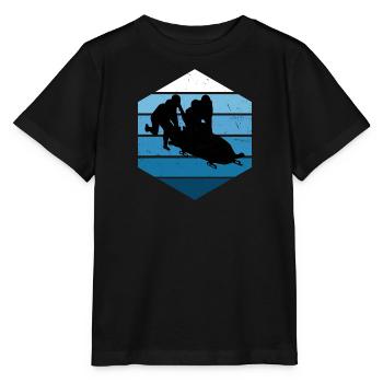 Bobsport Damen Herren Bob Bobbahn Bob fahren - Stanley/Stella Kinder T-Shirt MINI CREATOR  - Schwarz - Vorne - Mikhail (115cm)