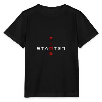 Allume-feu - T-shirt bio MINI CREATOR Stanley/Stella Enfant - noir - Devant - Mikhail (115cm)