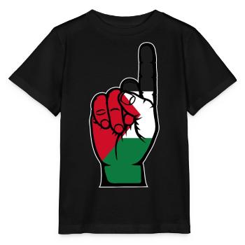 Drapeau palestinien numéro 1 - T-shirt bio MINI CREATOR Stanley/Stella Enfant - noir - Devant - Mikhail (115cm)