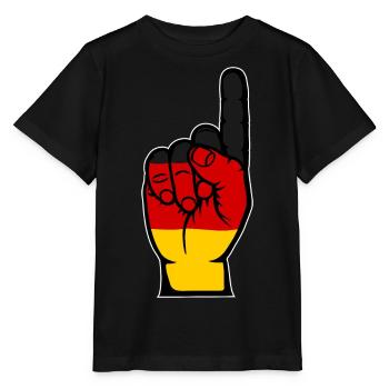 Drapeau allemand numéro 1 - T-shirt bio MINI CREATOR Stanley/Stella Enfant - noir - Devant - Mikhail (115cm)