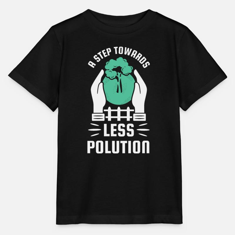 Step towards less pollution - Stanley/Stella MINI CREATOR Kids’ T-Shirt - black
