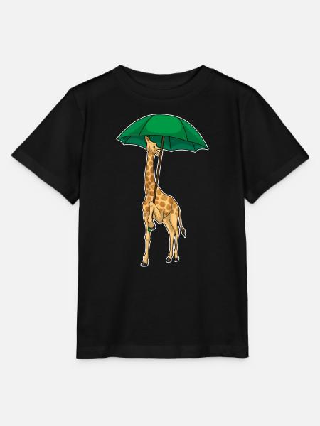 Giraffe Regenschirm - Stanley/Stella Kinder T-Shirt MINI CREATOR - Schwarz