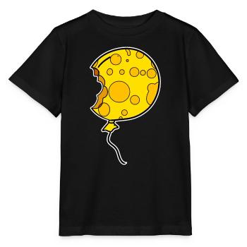 Cheese Balloon Balloon Motif - Stanley/Stella MINI CREATOR Kids’ T-Shirt - black - Front - Mikhail (115cm)