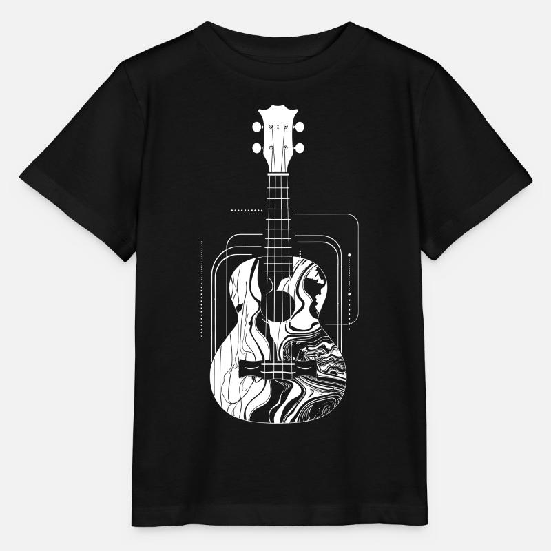 Ukulele Zeichnung - Stanley/Stella Kinder T-Shirt MINI CREATOR  - Schwarz
