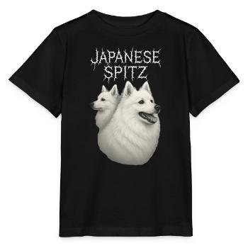 Spitz japonais - T-shirt bio MINI CREATOR Stanley/Stella Enfant - noir - Devant - Mikhail (115cm)