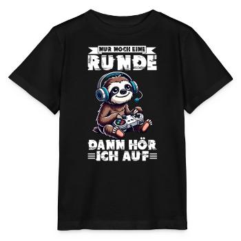 Nur Noch Eine Runde Dann Hör Ich Auf Faultier - Stanley/Stella Kinder T-Shirt MINI CREATOR  - Schwarz - Vorne - Mikhail (115cm)