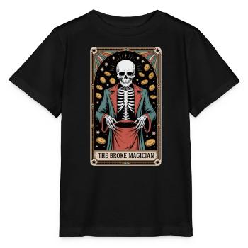 Le Magicien Fauché Sorcier Sorcier Tarot - T-shirt bio MINI CREATOR Stanley/Stella Enfant - noir - Devant - Mikhail (115cm)