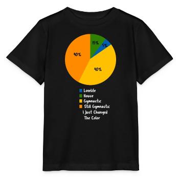 Gymnastique Pie Chart Life Drôle de Gymnaste - T-shirt bio MINI CREATOR Stanley/Stella Enfant - noir - Devant - Mikhail (115cm)